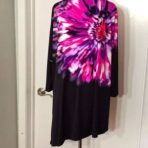 Susan Graver Asymmetrical Floral Tunic